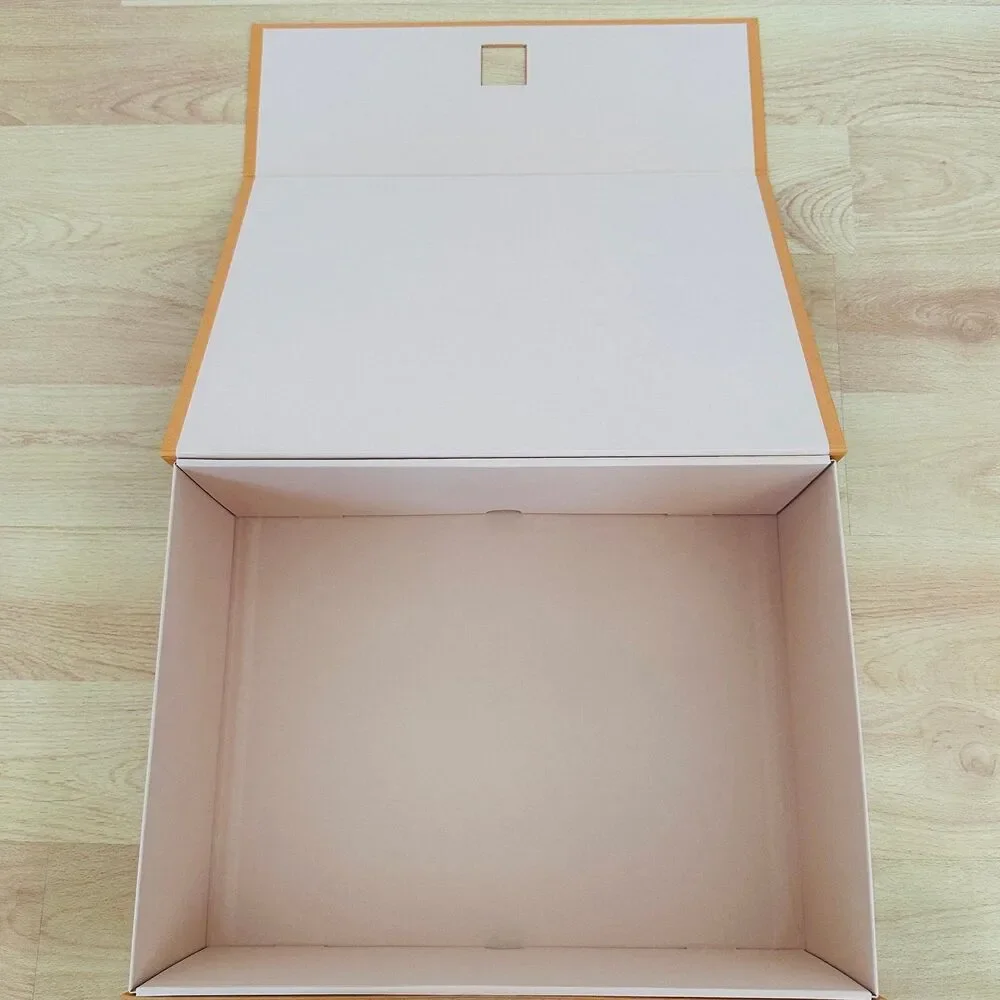 LV Louis Vuitton EMPTY large gift box for purse - orange, L 14